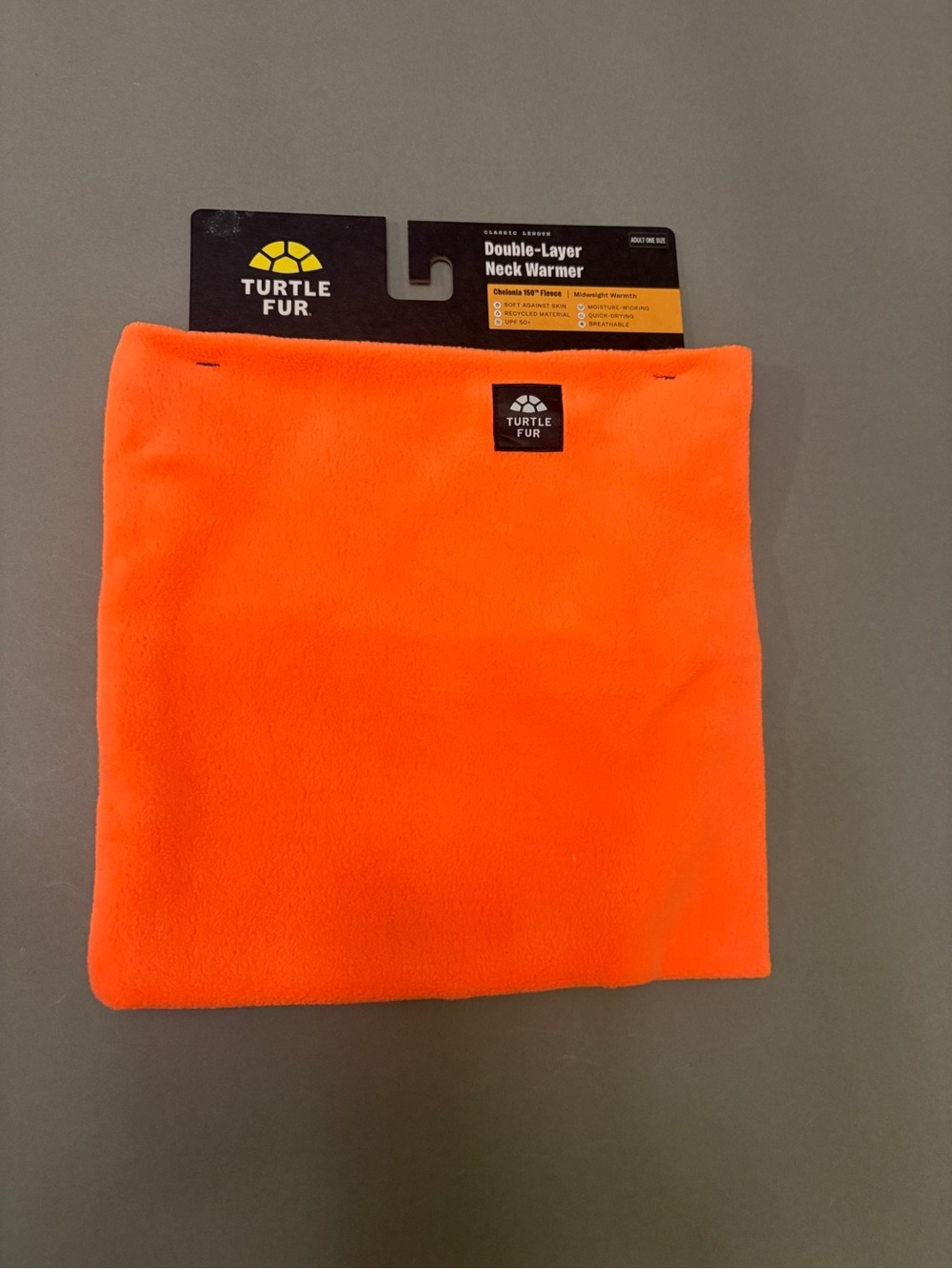 Turtle Fur Double-Layer Neck Warmer in Bright Orange Hunting Gear